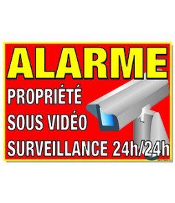 Alarme vidéo Panneau dibon + vernis UV